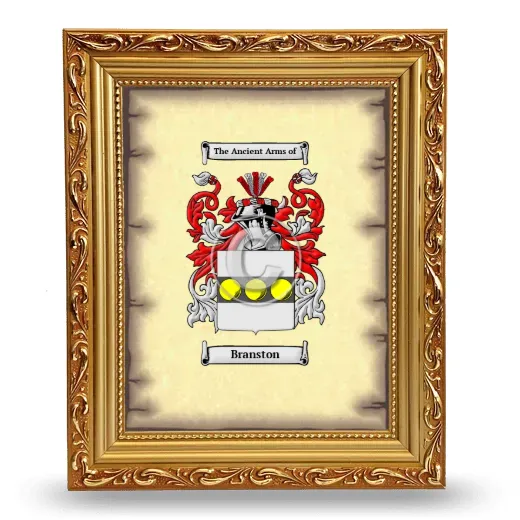 Branston Coat of Arms Framed - Gold