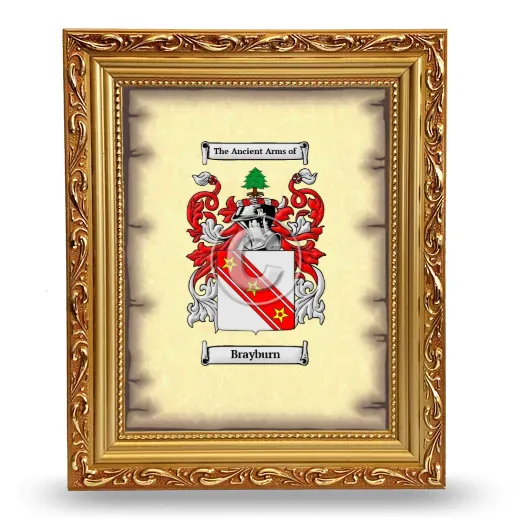 Brayburn Coat of Arms Framed - Gold