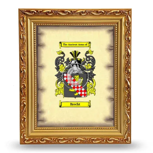 Brecht Coat of Arms Framed - Gold
