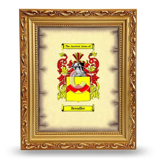 Brendler Coat of Arms Framed - Gold