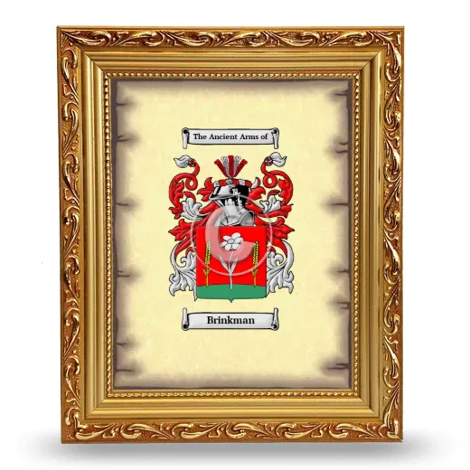 Brinkman Coat of Arms Framed - Gold