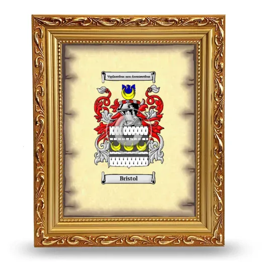 Bristol Coat of Arms Framed - Gold