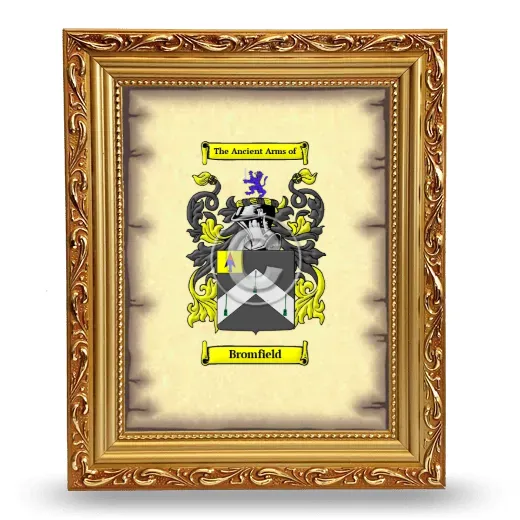 Bromfield Coat of Arms Framed - Gold