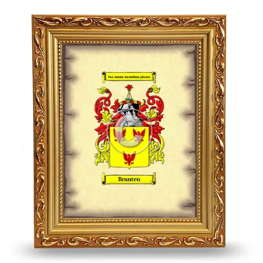 Brunten Coat of Arms Framed - Gold