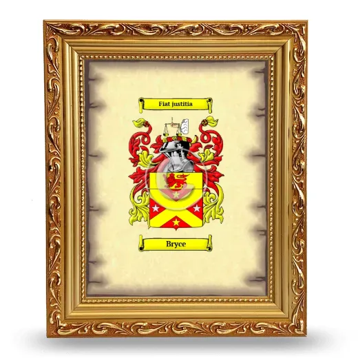 Bryce Coat of Arms Framed - Gold