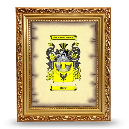 Bube Coat of Arms Framed - Gold