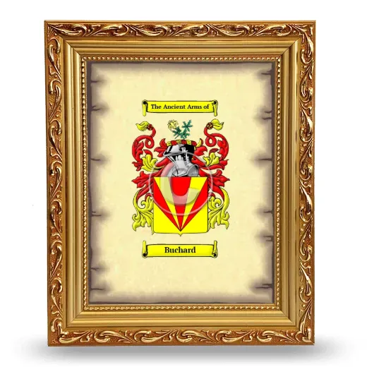Buchard Coat of Arms Framed - Gold