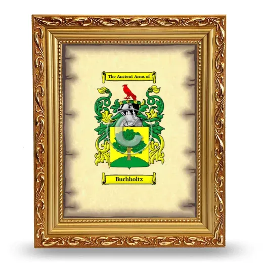 Buchholtz Coat of Arms Framed - Gold