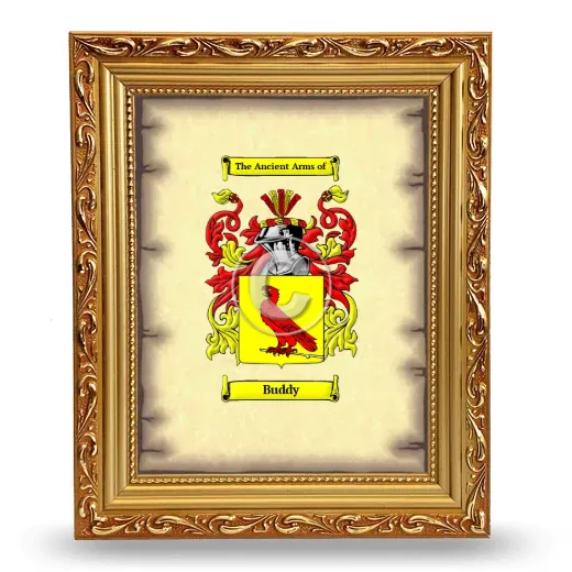 Buddy Coat of Arms Framed - Gold