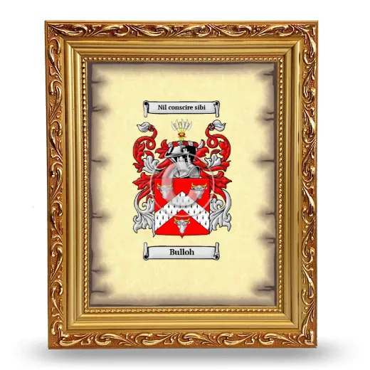 Bulloh Coat of Arms Framed - Gold