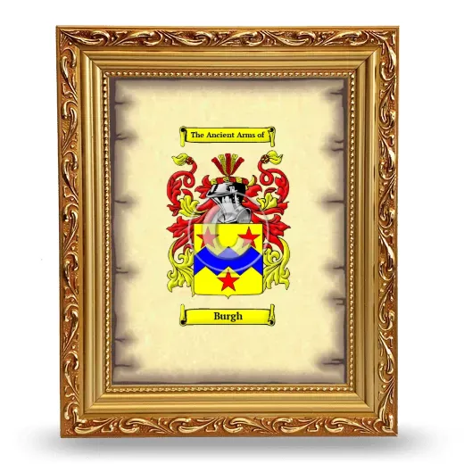 Burgh Coat of Arms Framed - Gold