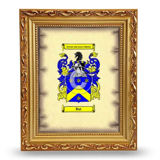 But Coat of Arms Framed - Gold