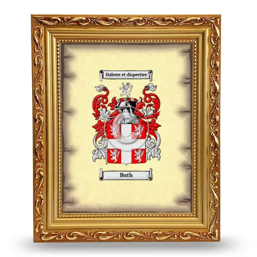 Buth Coat of Arms Framed - Gold