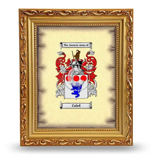 Caird Coat of Arms Framed - Gold