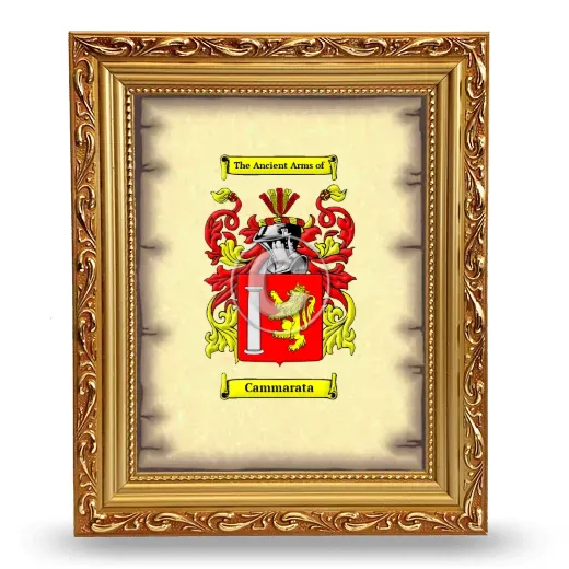 Cammarata Coat of Arms Framed - Gold