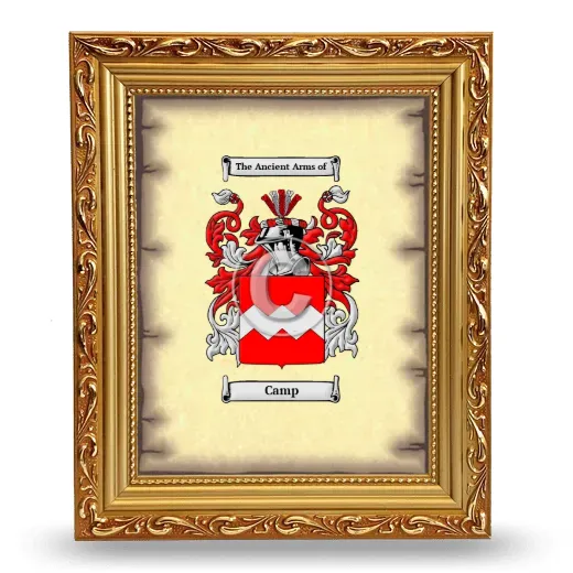 Camp Coat of Arms Framed - Gold