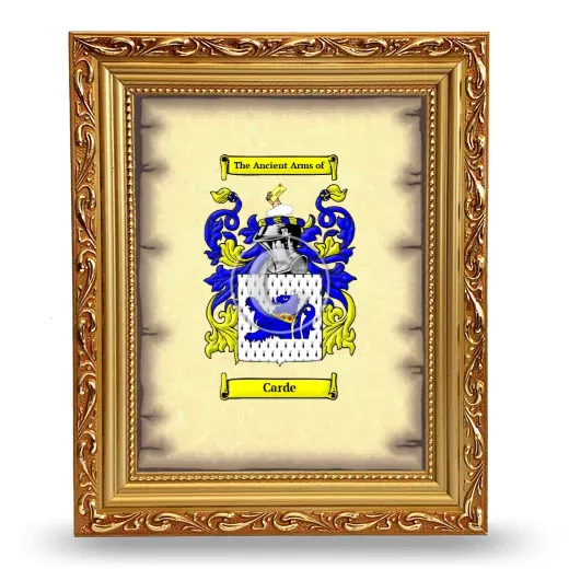 Carde Coat of Arms Framed - Gold