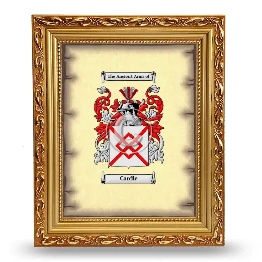 Cardle Coat of Arms Framed - Gold