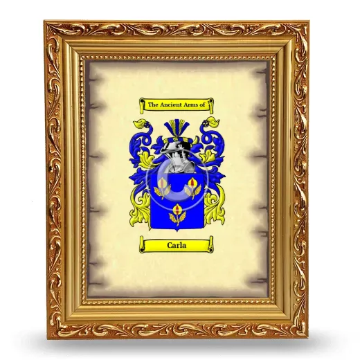 Carla Coat of Arms Framed - Gold