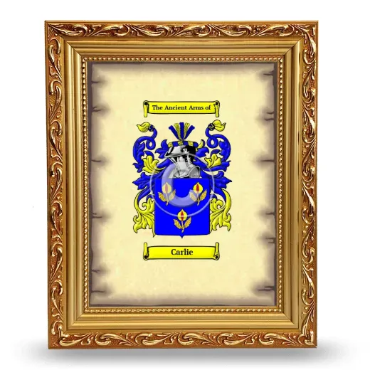 Carlie Coat of Arms Framed - Gold