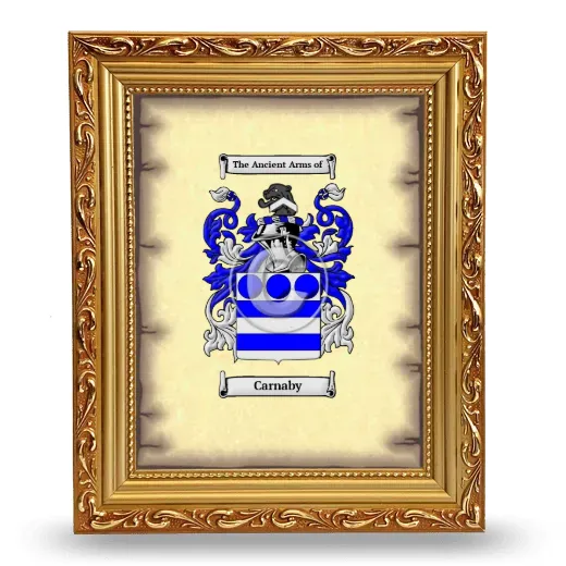 Carnaby Coat of Arms Framed - Gold