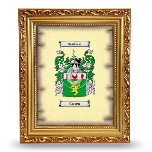 Carten Coat of Arms Framed - Gold