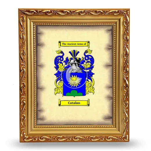 Catalan Coat of Arms Framed - Gold