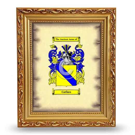 Cathro Coat of Arms Framed - Gold