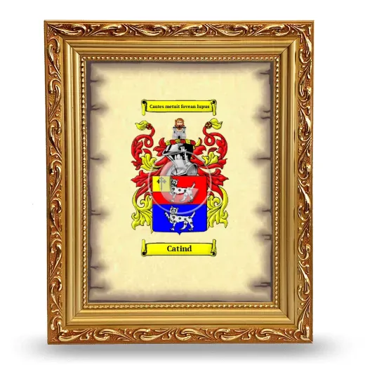 Catind Coat of Arms Framed - Gold
