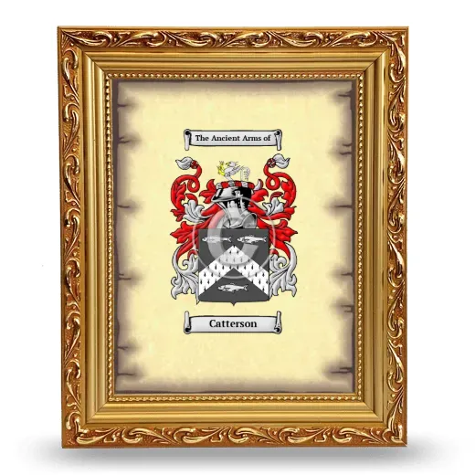 Catterson Coat of Arms Framed - Gold