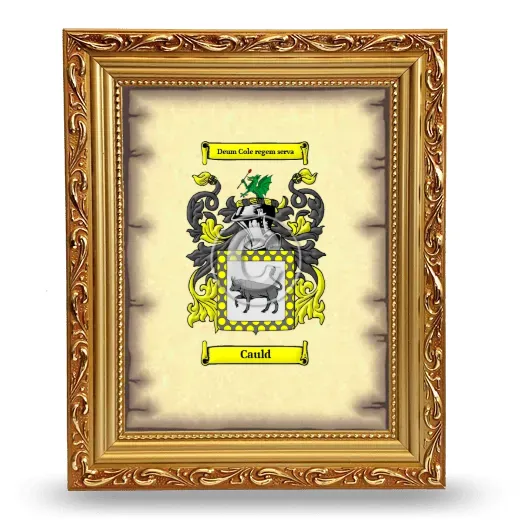 Cauld Coat of Arms Framed - Gold