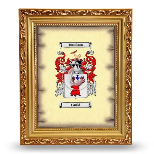 Cauld Coat of Arms Framed - Gold