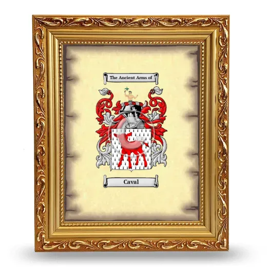 Caval Coat of Arms Framed - Gold