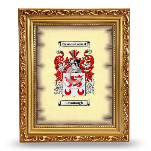 Cavanaugh Coat of Arms Framed - Gold