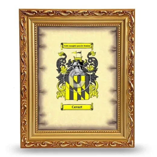 Cavart Coat of Arms Framed - Gold