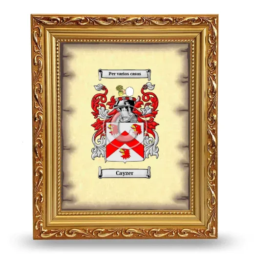 Cayzer Coat of Arms Framed - Gold