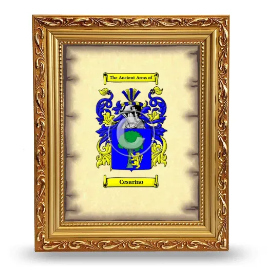 Cesarino Coat of Arms Framed - Gold