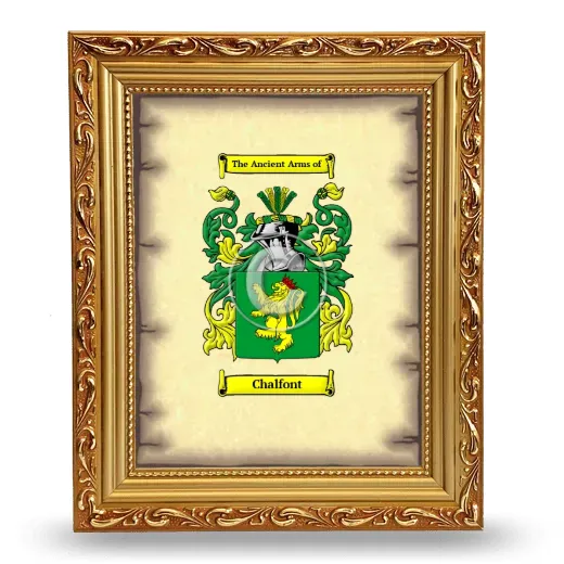 Chalfont Coat of Arms Framed - Gold