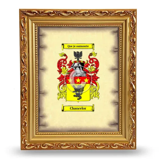 Chancelor Coat of Arms Framed - Gold
