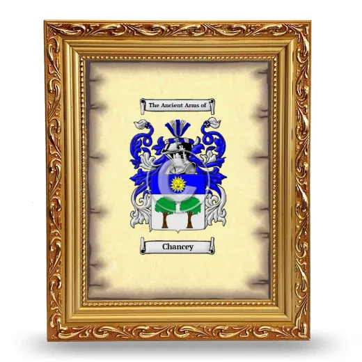 Chancey Coat of Arms Framed - Gold