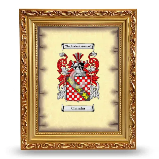 Chandra Coat of Arms Framed - Gold