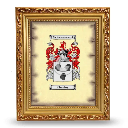 Chaning Coat of Arms Framed - Gold