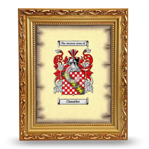 Chantler Coat of Arms Framed - Gold