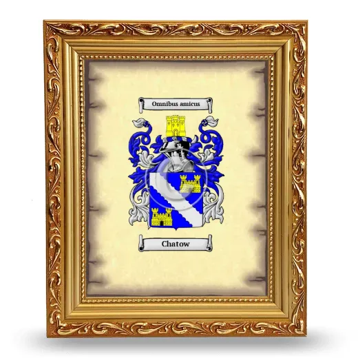 Chatow Coat of Arms Framed - Gold