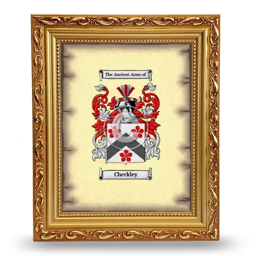 Checkley Coat of Arms Framed - Gold