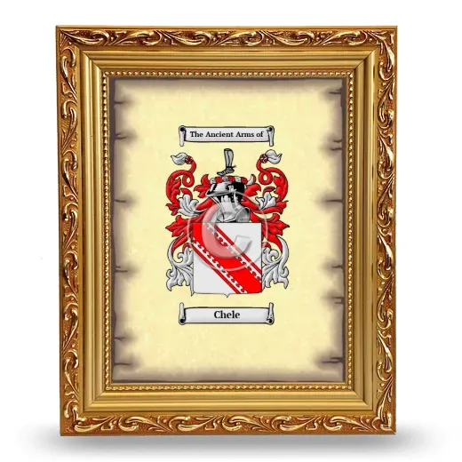 Chele Coat of Arms Framed - Gold