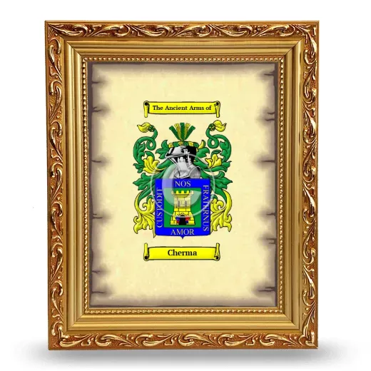 Cherma Coat of Arms Framed - Gold