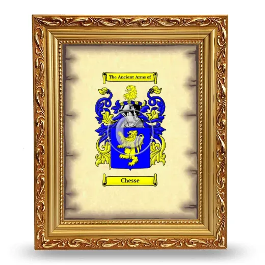 Chesse Coat of Arms Framed - Gold
