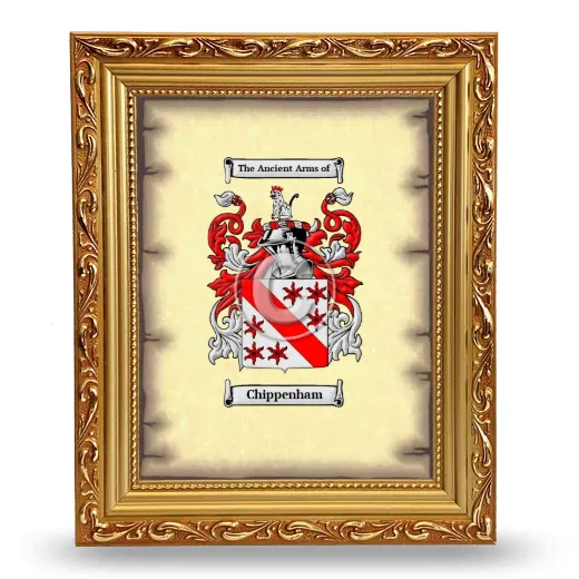 Chippenham Coat of Arms Framed - Gold