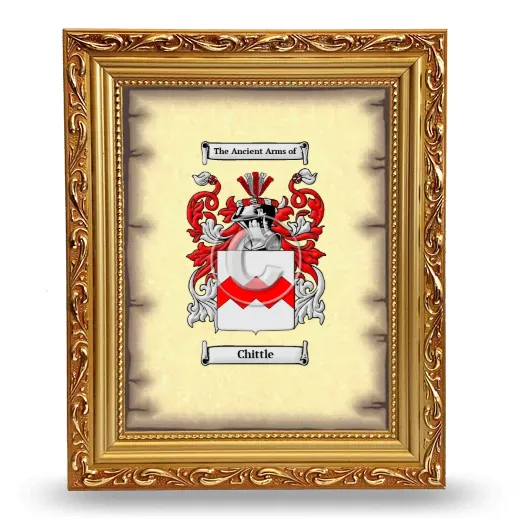 Chittle Coat of Arms Framed - Gold